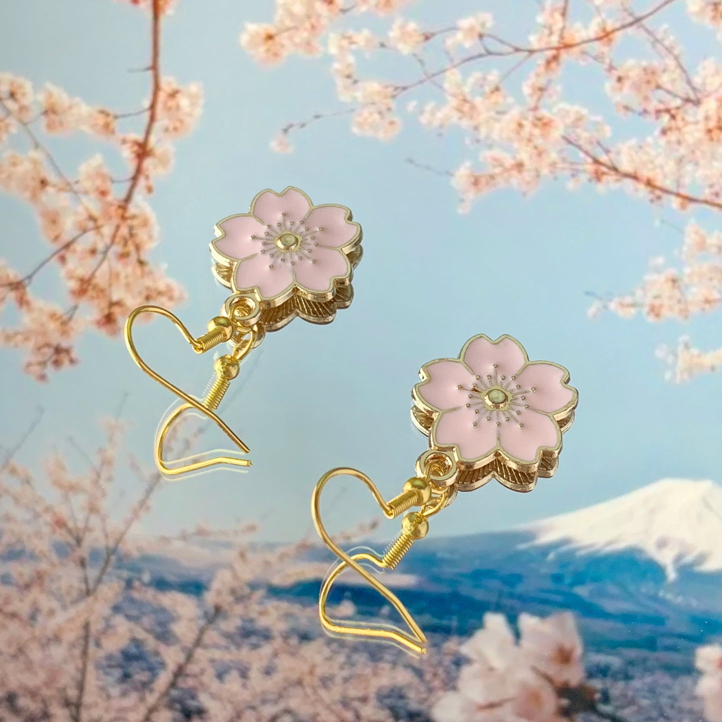 pendientes flor cerezo sakura #1
