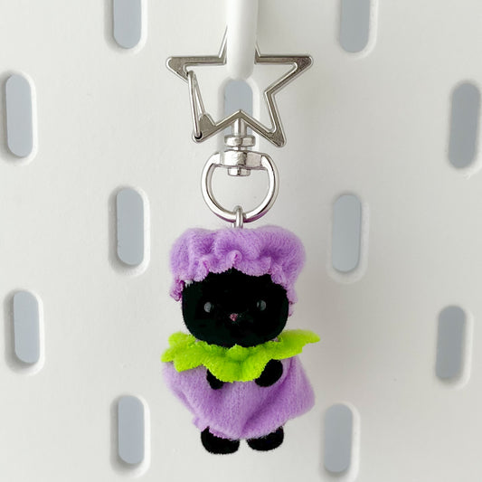 blueberry kitty keychain 🫐 fruit babies