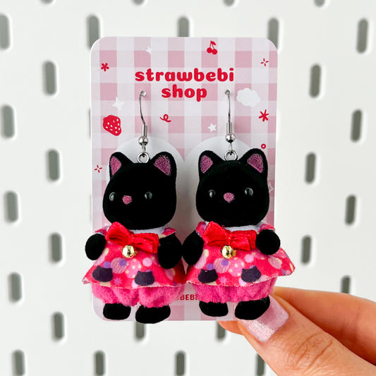 black cat baby earrings • michis