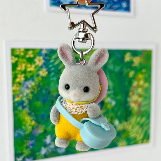 grey rabbit keychain • explorer babies