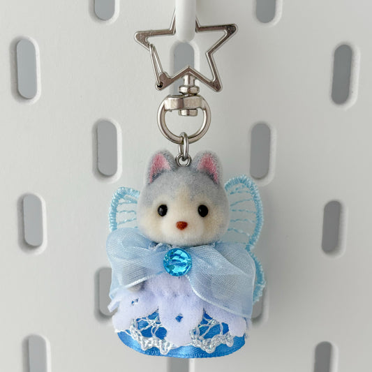 fairy princess husky keychain