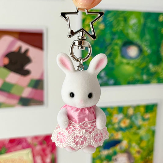 white bunny keychain • sea babies
