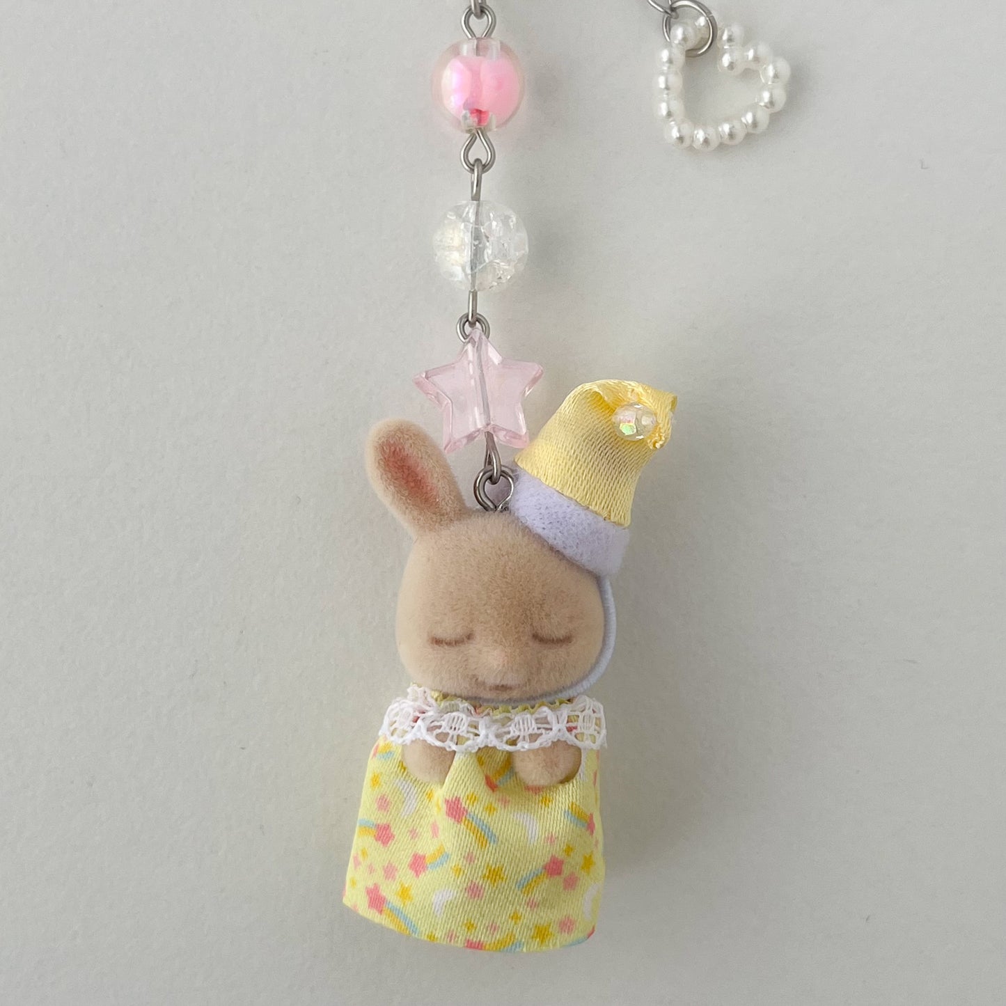 [PRE-ORDER] sleeping bunny beaded keychain • eepy babies