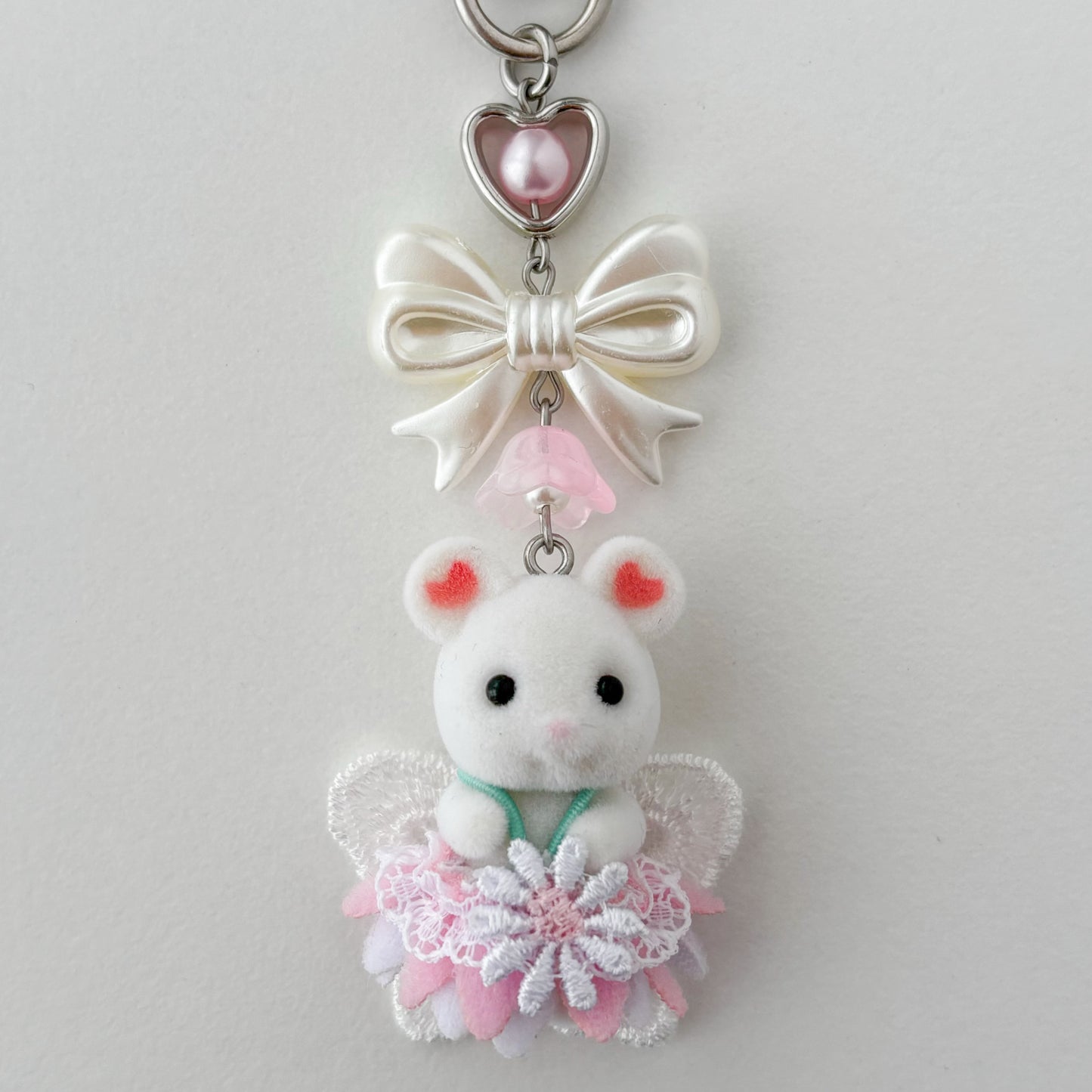 fairy princess mouse beaded keychain