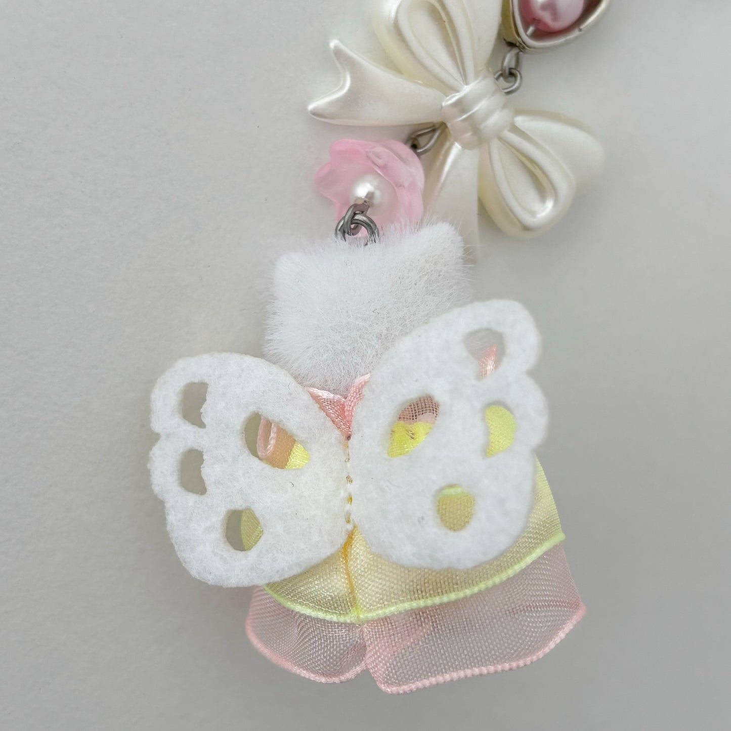 fairy princess kitty beaded keychain