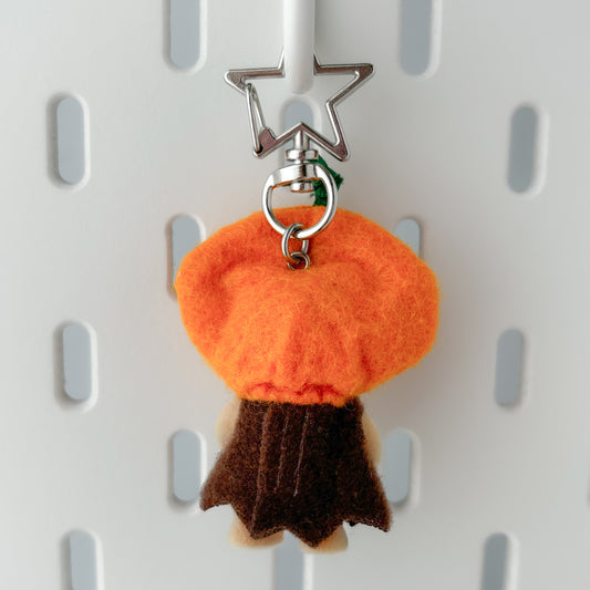 pumpkin bear baby keychain 🎃