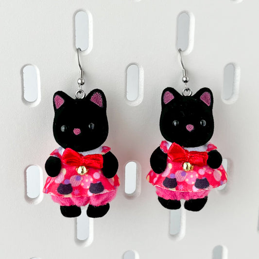 black cat baby earrings • michis