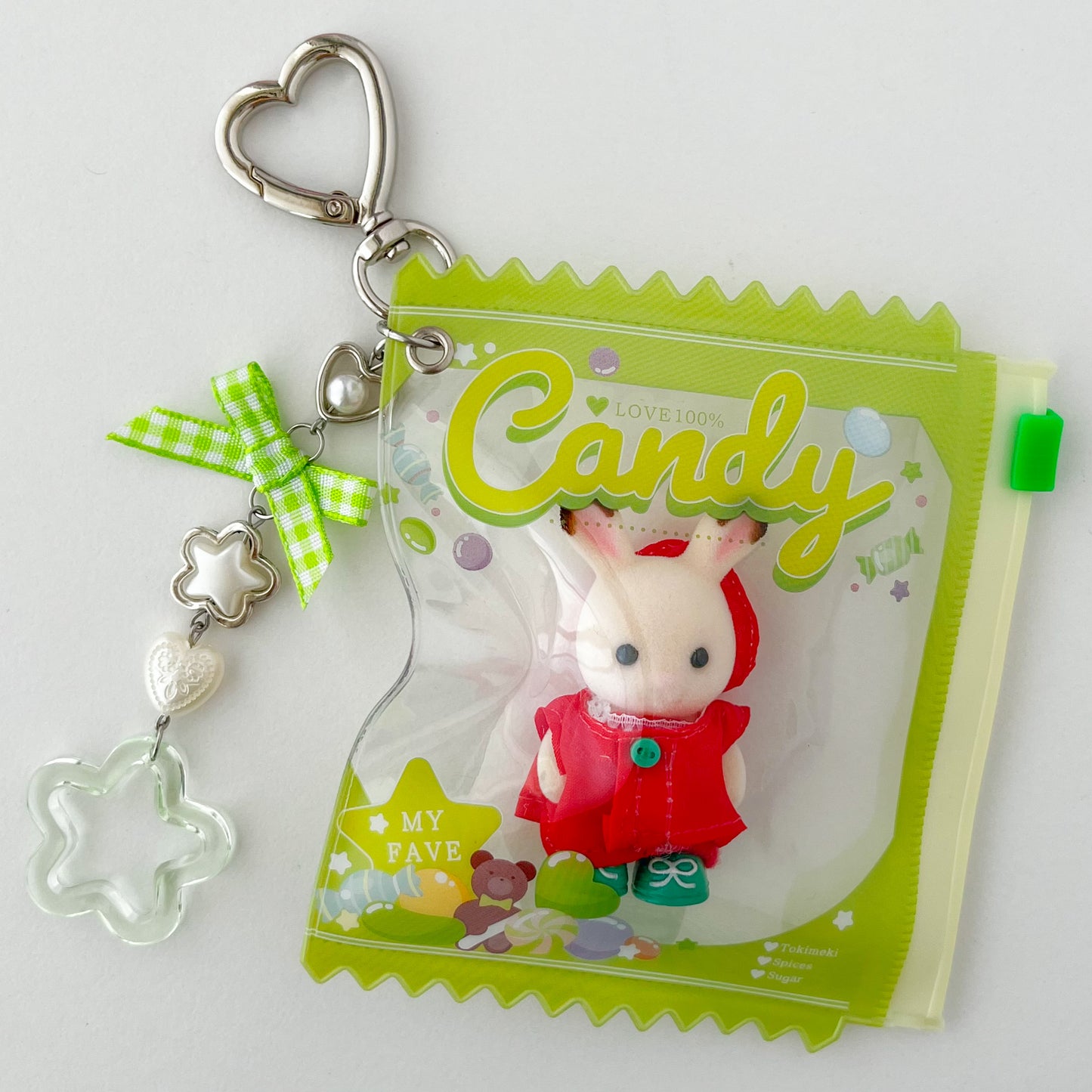 keychain carry case 🧸 raincoat bunny