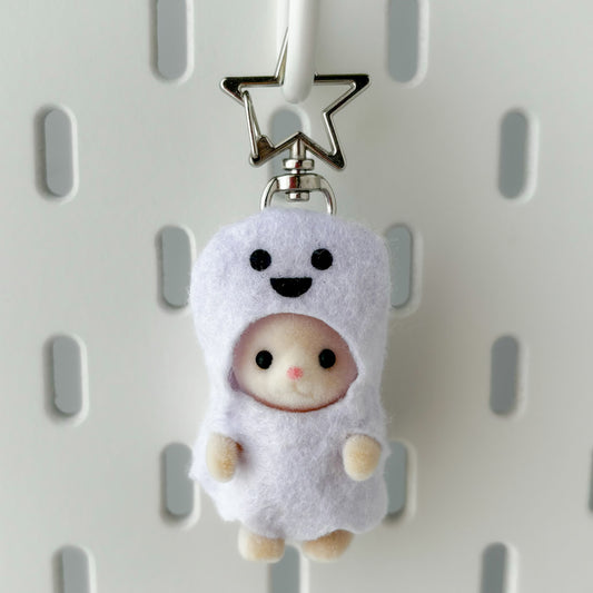 ghost cat baby keychain 🎃