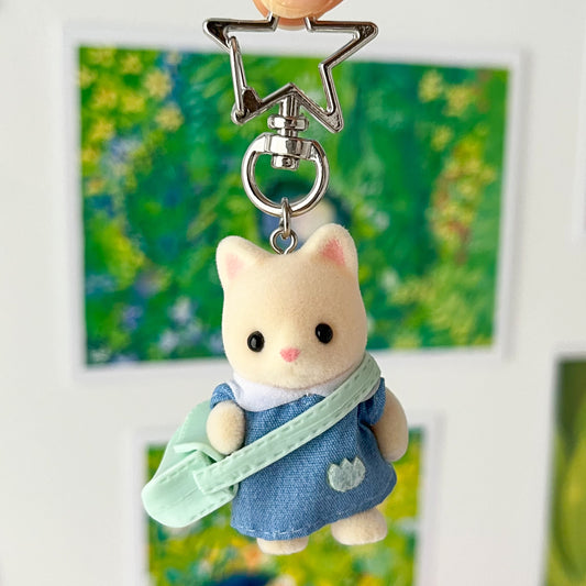 silk cat keychain • nursery babies