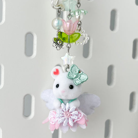 mouse princess beaded keychain • fairy babies