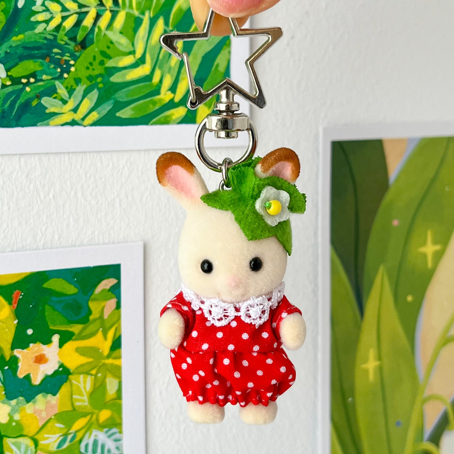 strawberry bunny keychain 🍓 fruit babies