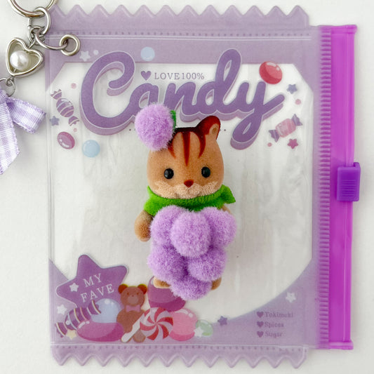 keychain carry case 🧸 grape squirrel