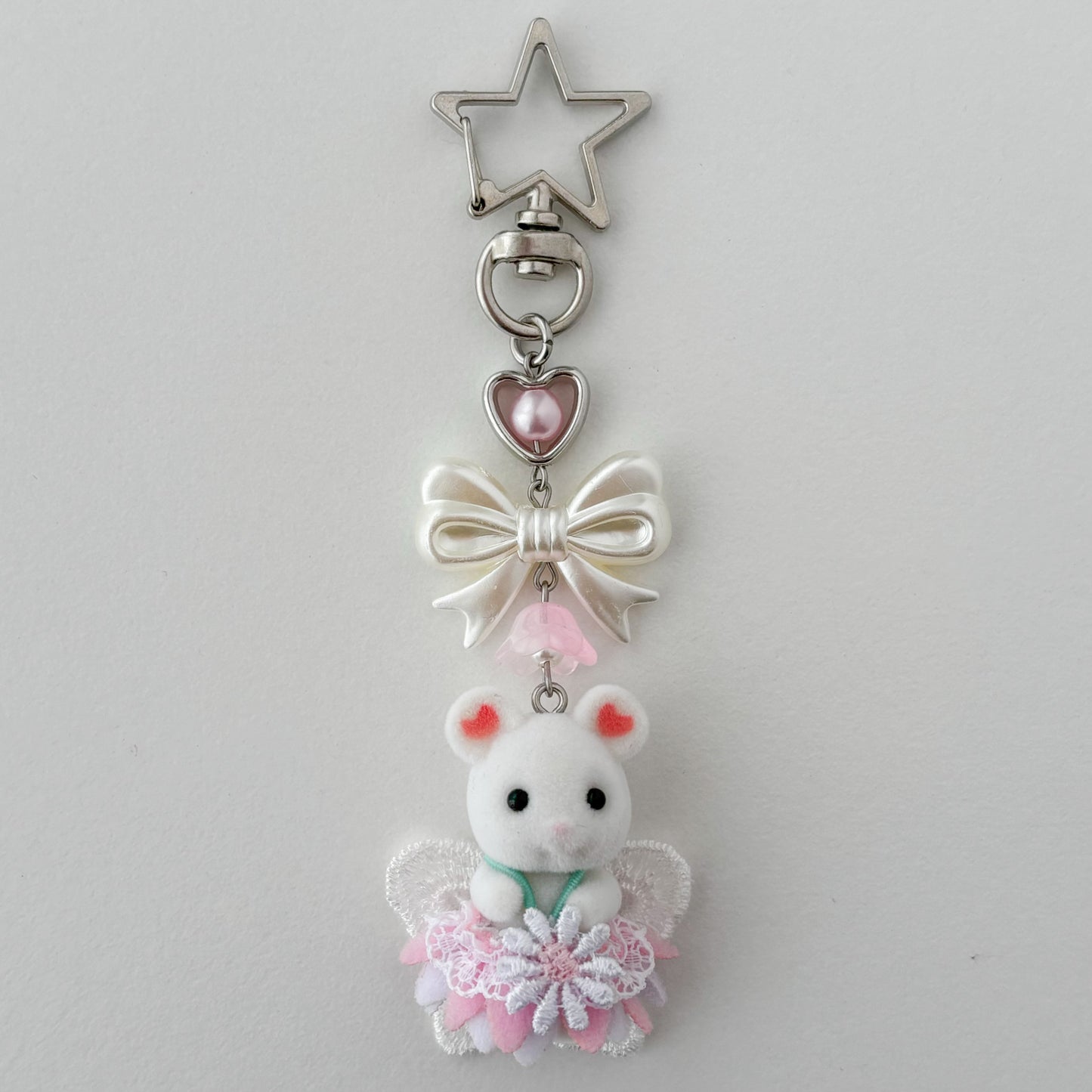 fairy princess mouse beaded keychain