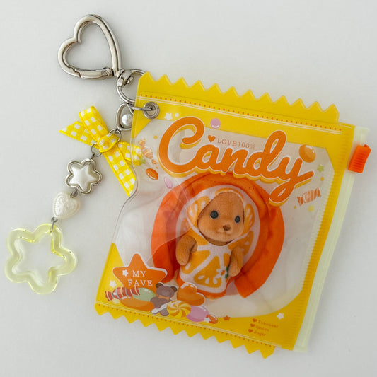 keychain carry case 🧸 orange poodle