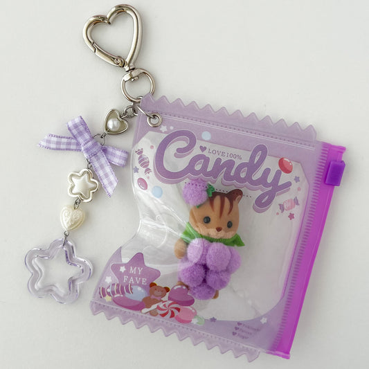 keychain carry case 🧸 grape squirrel