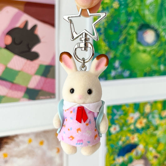 chocolate rabbit keychain • nursery friends