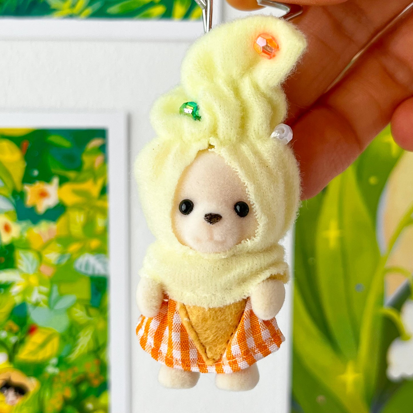polar bear ice cream keychain • ice cream babies 🍦