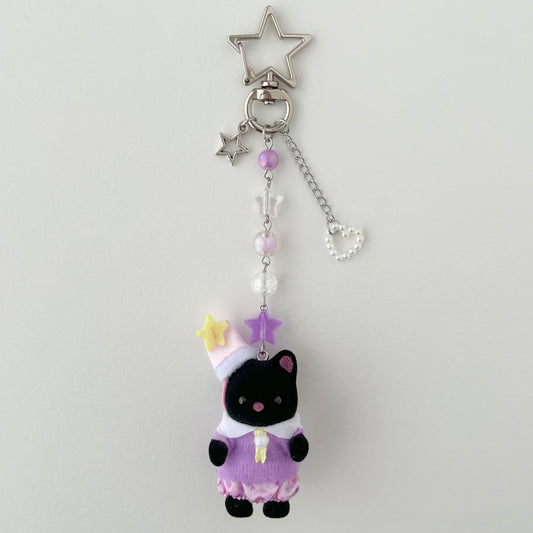 [PRE-ORDER] black cat beaded keychain • eepy babies