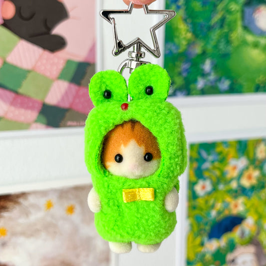 froggy cat keychain • plushie babies