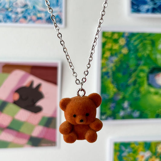 teddy bear necklace