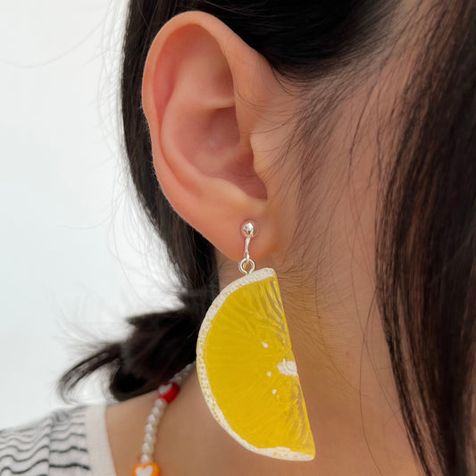 lemon slice earrings