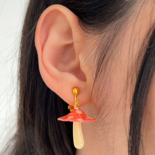 mushroom earrings 🍄